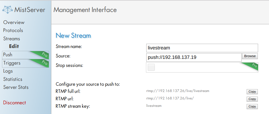 setup rtmp server